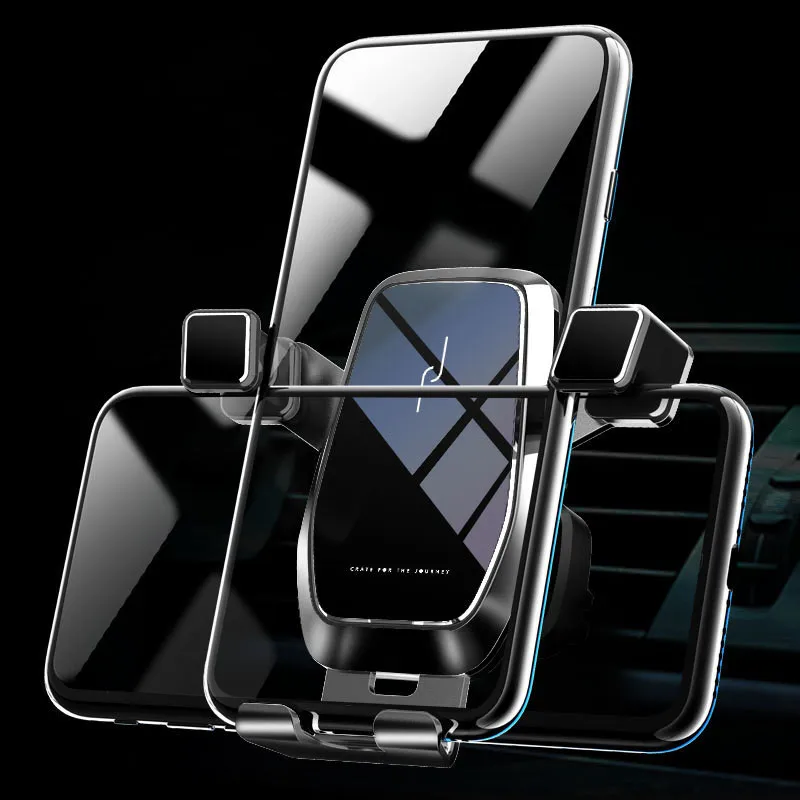 

Metal 360 degrees smartphone holder vertical horizontal to a3 s3 gravity phone mounting support 4.7 to 7 in for car