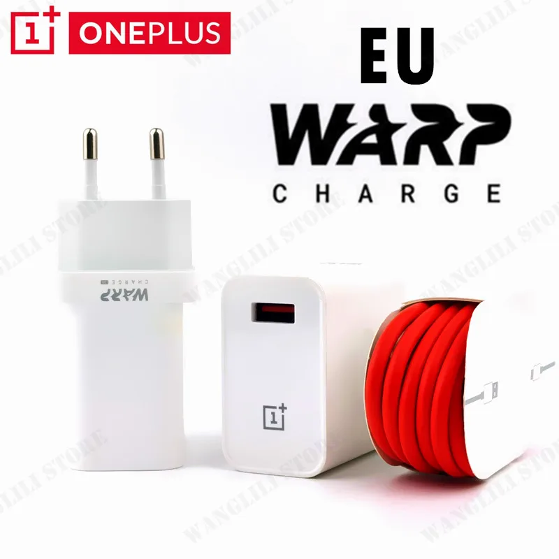 

Original EU OnePlus 7 pro warp charger dash charge one plus 8 pro 7t 6t 6 5 5t 3t 3 30W adapter fast charge usb type c cable