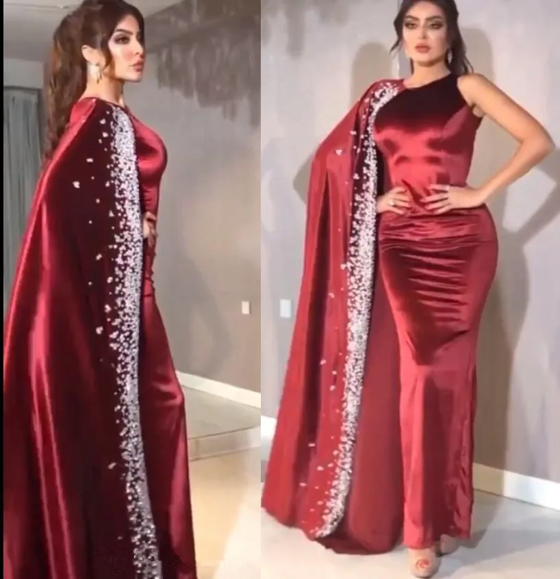 

2020 арабские вечерние платья Aso Ebi с бусинами, с одним закрытым рукавом, с разрезом сзади