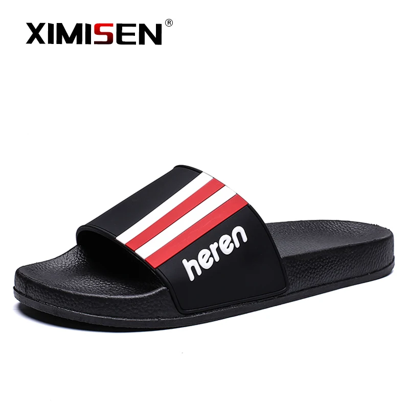 XIMISEN/мужские шлепанцы Мужская обувь Нескользящие для ванной Мягкие черные и