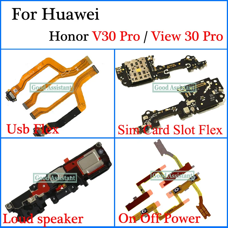 Гибкий Usb-кабель для материнской платы Huawei Honor V30 Pro / View 30 громкий динамик вкл/выкл