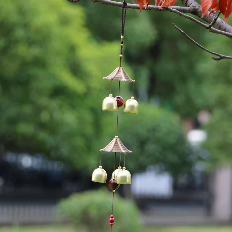 1 шт. 6 колокольчиков медные ветряные колокольчики подвесные Fengshui для дома улицы