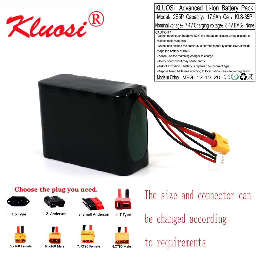 kluosi 74 v 17 5ah 18ah 2s5p 84 v высокая ёмкость бла б