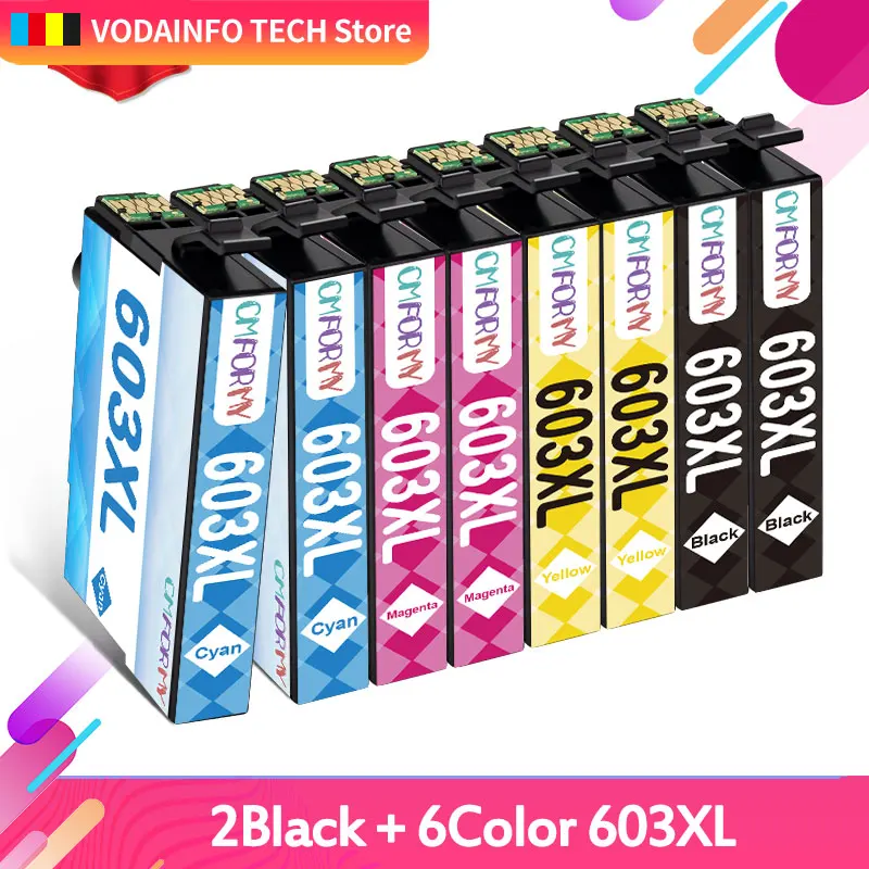 При заказе 1 10 штук 603XL 603 совместимые чернильные картриджи для Epson XP 2100 3100 3105 4100 4105