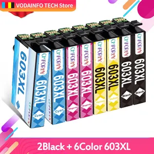 При заказе 1-10 штук 603XL 603 совместимые чернильные картриджи для Epson XP-2100 XP-3100 XP-3105 XP-4100 XP-4105 WF-2810 WF-2835