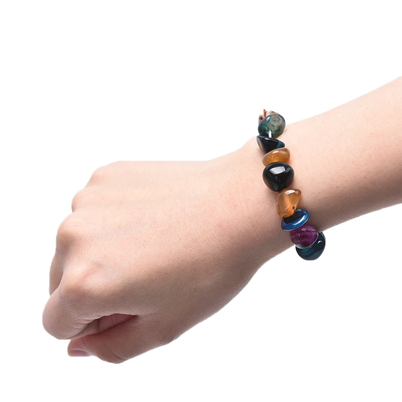 Браслет с бусинами из натурального хрустального камня | Украшения и аксессуары