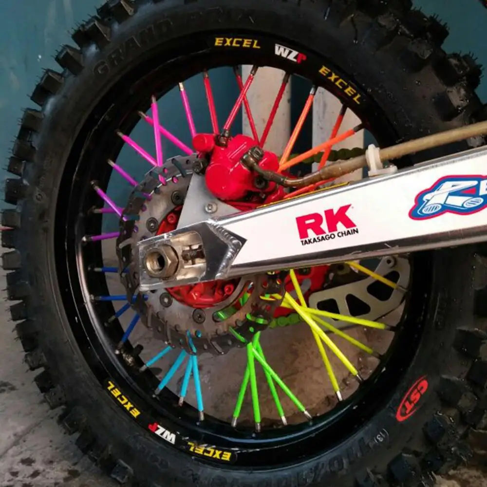 36 шт./упак. мотоцикл велосипед колеса Крышка Красочные Мотокросс диски шкуры