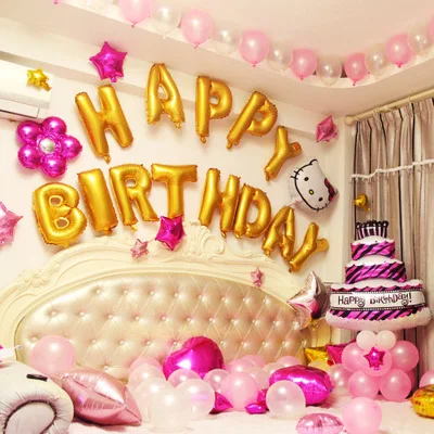

16 Inch Golden Silver Blue Pink 26 Letters Alphabet Letters Kids Birthday Party Decorations Foil Balloon Wedding Supplies