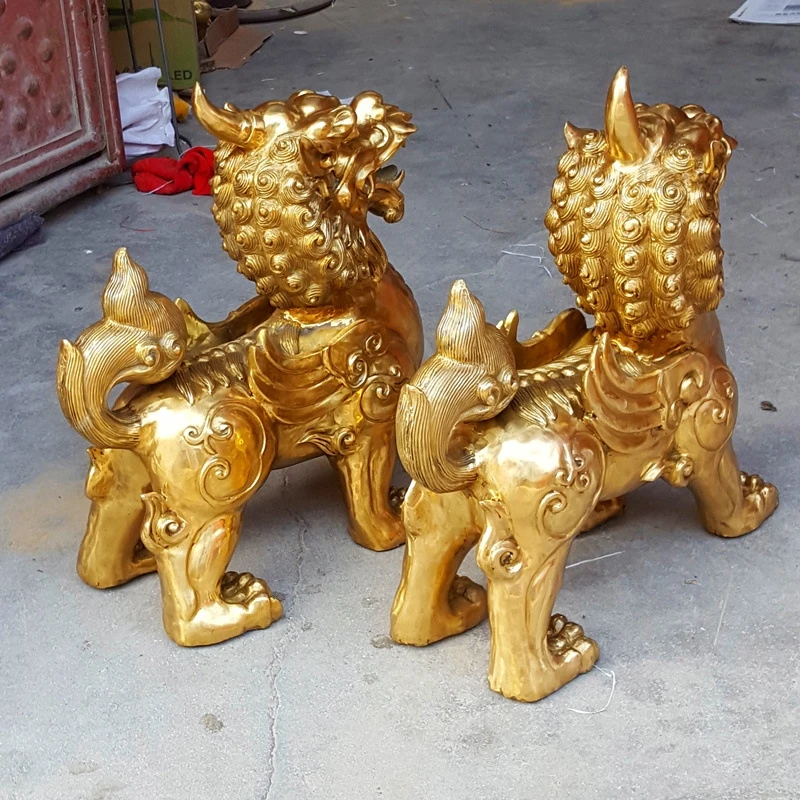 Billig EIN Paar Riesige 2021 HOME Unternehmen Effektive Schutz Bringen In Reichtum Geld STADTHAUS Drachen PI XIU TIAN LU FENG SHUI Talisman