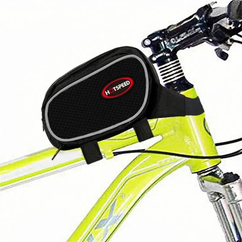 

1 шт., велосипедная сумка на раму, велосипедные аксессуары Pannier, дорожные велосипедные аксессуары, передняя сумка, Полиэстеровая велосипедна...