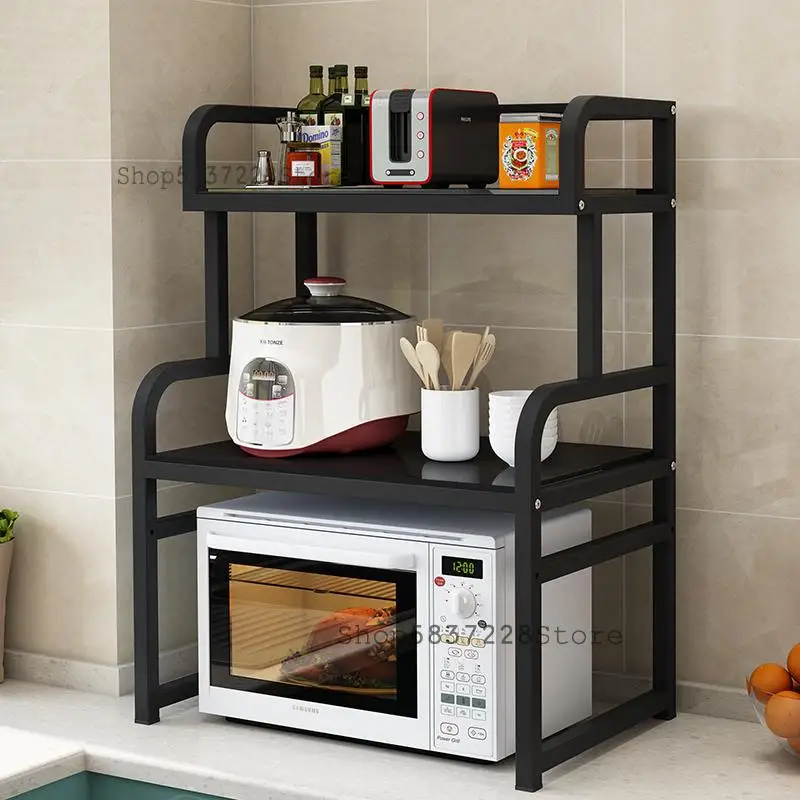 Полка кухонная для микроволновки двухуровневый стеллаж духовки