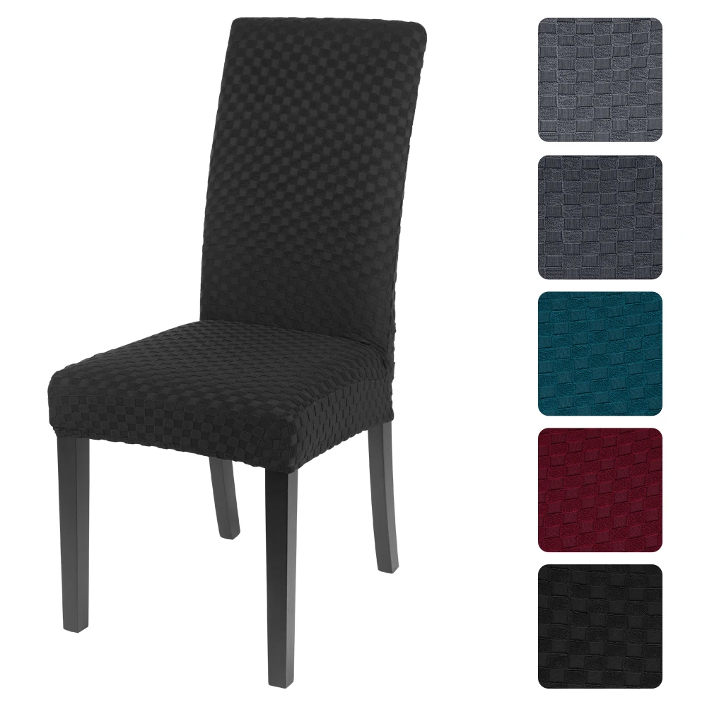 

Plaid Thick Chair Covers Washable Removable Dust Guards Desk Protector Seat Cushion Cover Decoration For Home Banquet Hotel