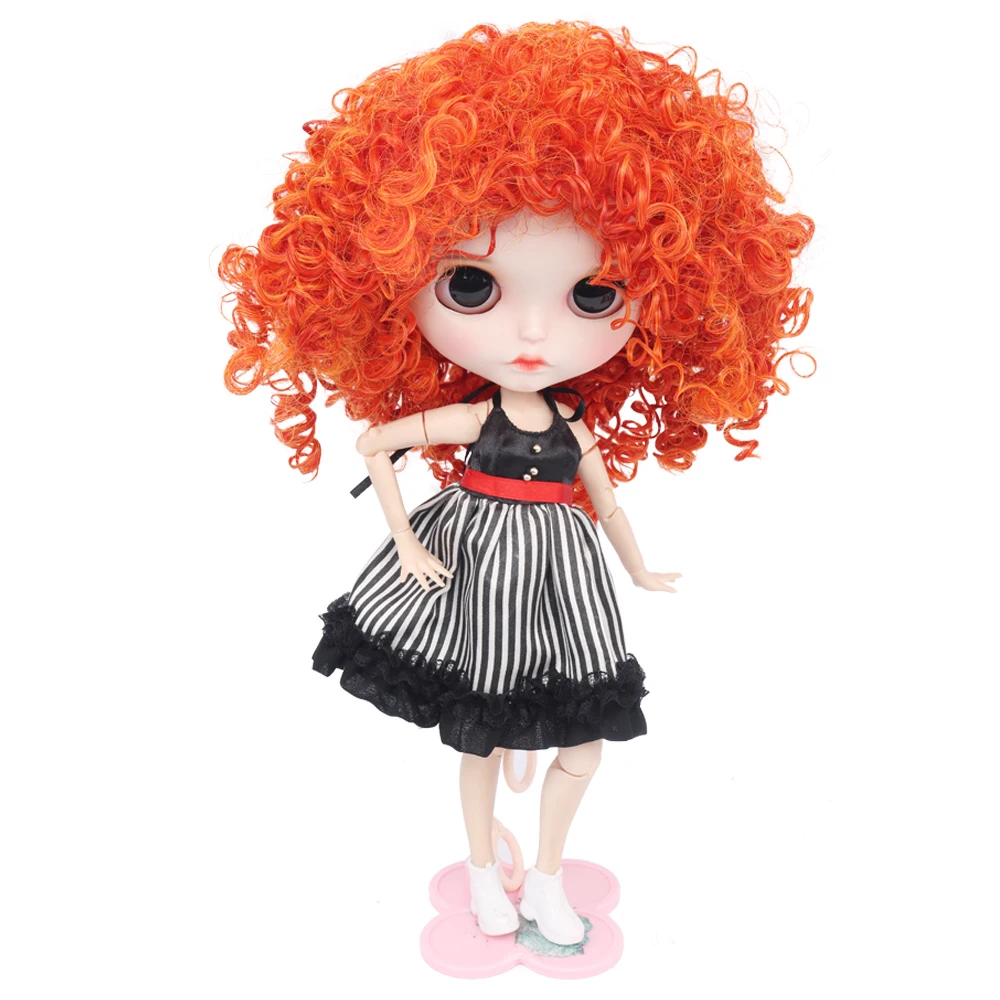 Лидер продаж оранжевый длинный волнистый парик для кукол Блай | Игрушки и хобби