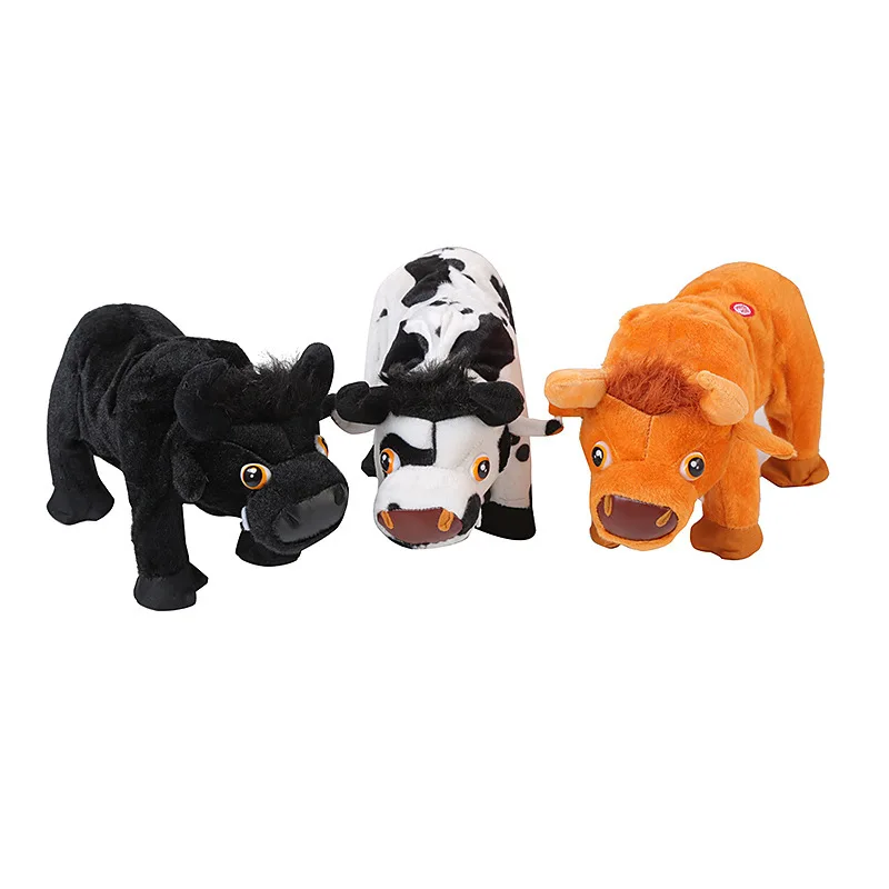 

Bullfighting Children's Electric Plush Toy Talking Jumping Walking Little Donkey Calf Giving Friends Birthday Christmas Gifts