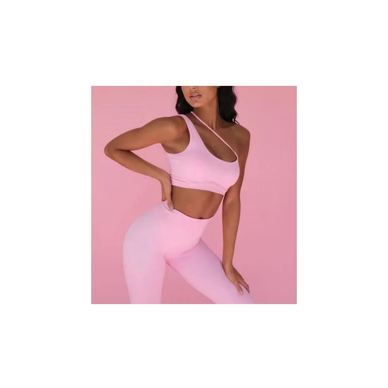 

Женский спортивный однотонный бюстгальтер для бега на одно плечо пуш-ап дышащие колготки для фитнеса тренажерного зала бега тренировок сек...