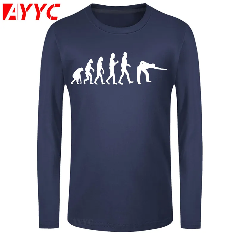 

AYYC long sleeve tee Casual T Shirt Men S 3xl Evolution Billards! Gift Tshirt Top Quality Tee Shirt Novelty Comical