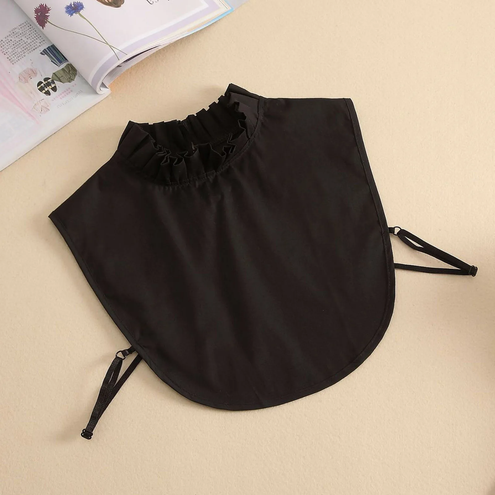 

Drop Shipping Women Half-Shirt Blouse Detachable Lace Chiffon Fake Collars Faux Collar Removable False Half Shirt Blouse
