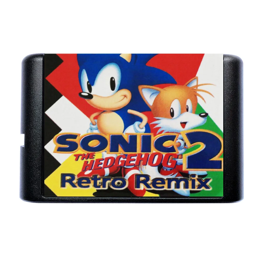 Звуковая 2 Ретро Remix 16 бит MD игровая карта для Sega Mega Drive Genesis|sonic 2|16 bitmd game |