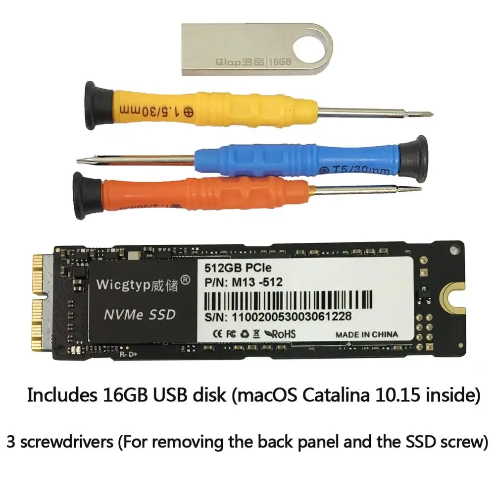 SSD-накопитель 512 ГБ 2013-2017 для MacBook Pro Retina A1502 A1398 Macbook Air A1465 A1466 | Компьютеры и офис