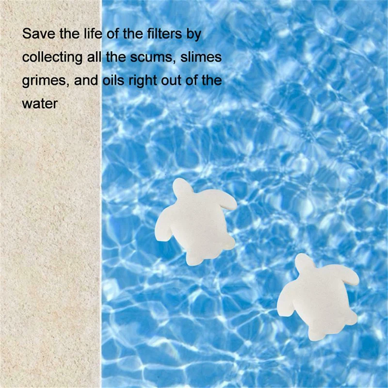 

10 Pcs Turtle Oil Absorbent Sponge Multifunction Cleaning Sponge Pool Filter Sponge For Swimming Pool Hot Tub Spa
