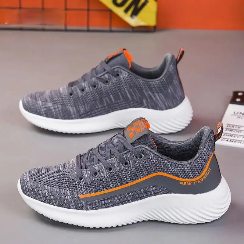 

Running Shoes Men Breathable Lac-up Casual Shoes Outdoor Light Weight Sports Shoe Casual Walking Platform Mens Sneakers Black