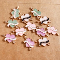 10pcs 2314mm 4 colors cute love heart charms for jewelry making fashion drop earrings pendants necklaces diy keychain accessory