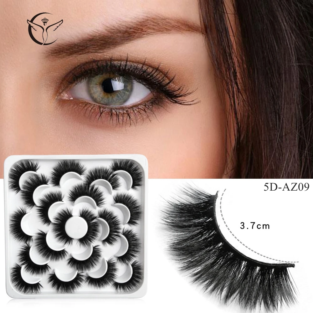 Mink eyelashes 3d mink hair eyelashes10 pairs long makeup 3d faux nature fake lashes extension false eyelashes Wholesale(10P