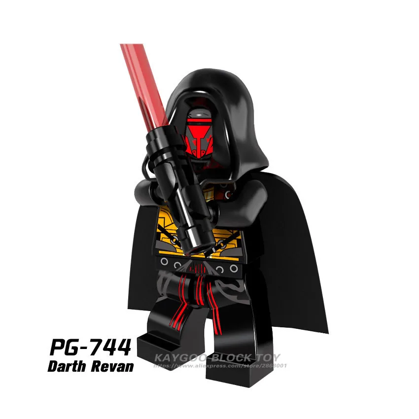 PG744 Фигурки из Звездных Войн Leia Han Solo Yoda Luke Sith Lord Darth Vader Maul Revan Dooku Sidious, строительные блоки, кирпичи, игрушки - Цвет: PG744