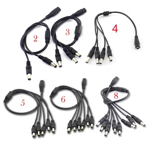 Питание постоянного тока 1 гнездо на 2 3 4 5 6 8 Штекерный адаптер разветвитель соединительный кабель 5,5 мм * 2,1 мм 12 В для камеры видеонаблюдения светодиодная ленсветильник