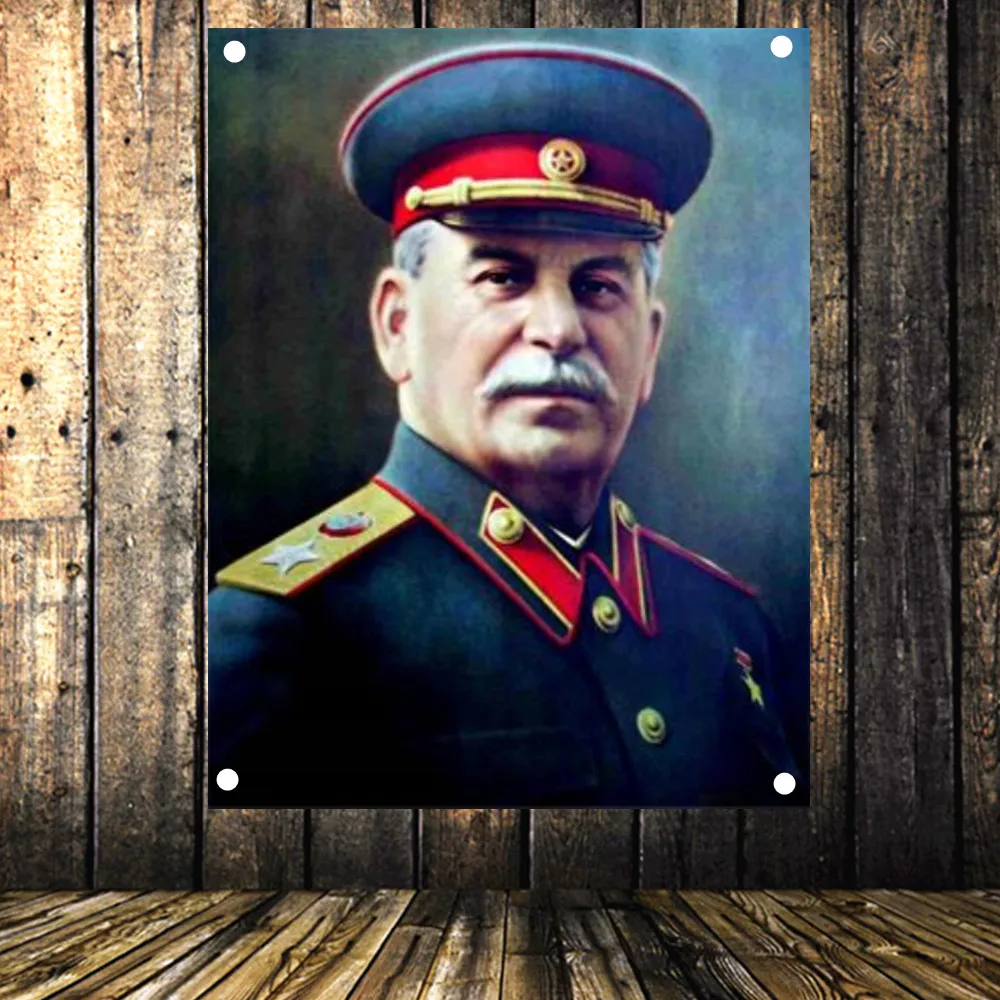 Советский лидер Владимир Сталин портретный плакат винтажный флаг баннер