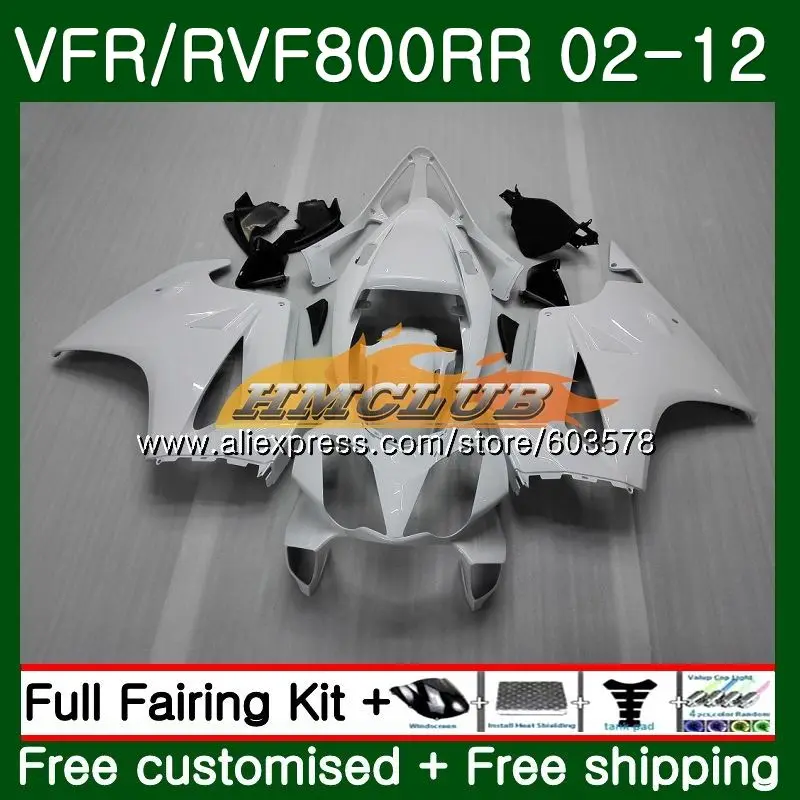 

Body For HONDA Interceptor VFR800RR 2002 2012 White Black 88CL.66 VFR 800R VFR800 RR 02 03 04 05 06 07 08 09 10 11 12 Fairings