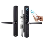 Умный цилиндрический дверной замок европейского стандарта, алюминиевый замок Bluetooth TTLock, сканер отпечатков пальцев, механический ключ, RFID карта, электронные дверные замки