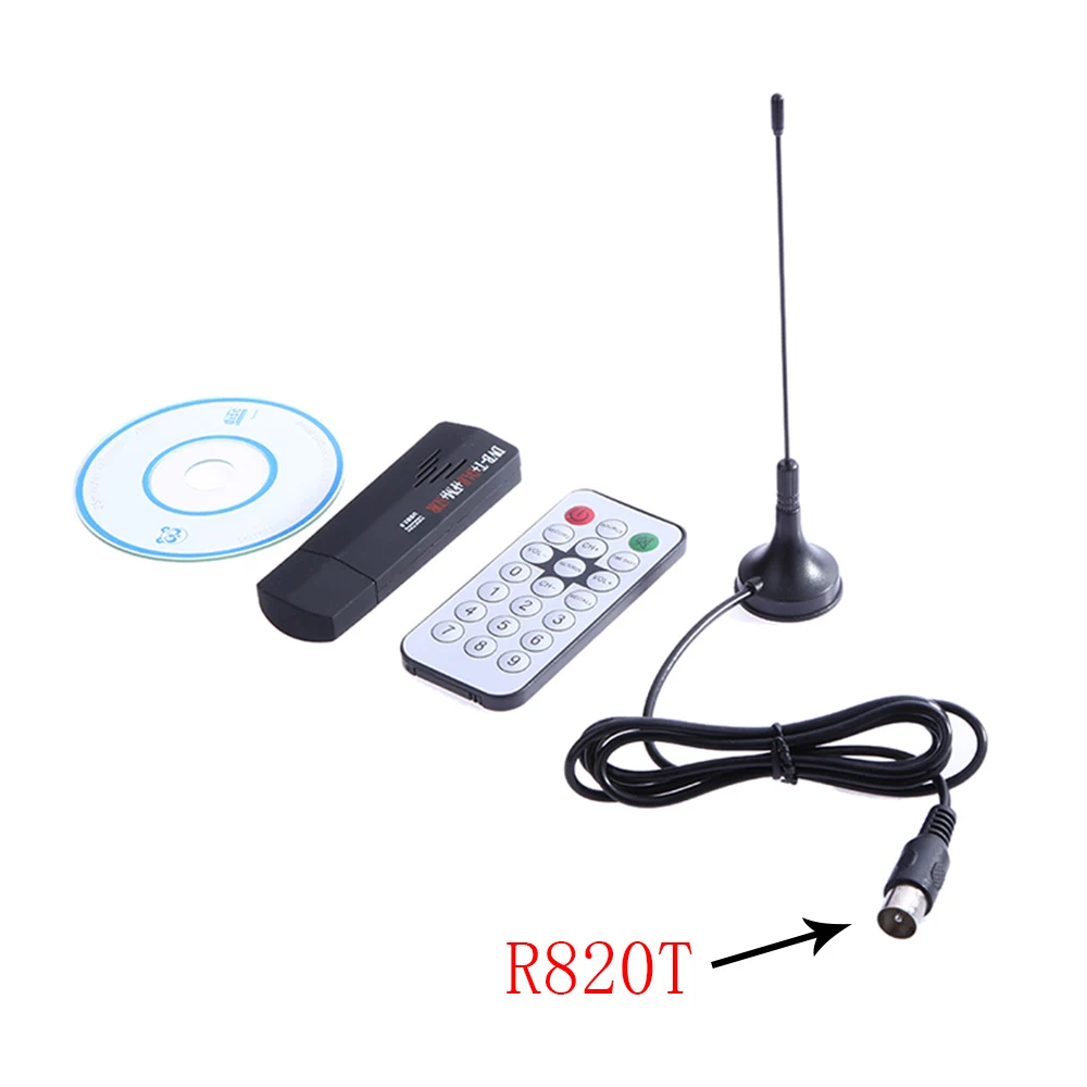 1 комплект цифровой ТВ-тюнер USB 2,0 Dongle Stick ТВ SDR приемник RTL2832U+ R820T DVB-T SDR+ DAB+ FM высокое качество с пультом дистанционного управления - Цвет: R820T