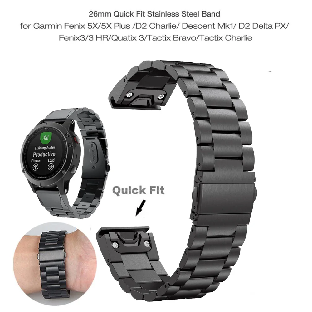 22 мм 26 20 металлический ремешок для Garmin Fenix 6 6X 6s GPS Смарт-часы браслет из