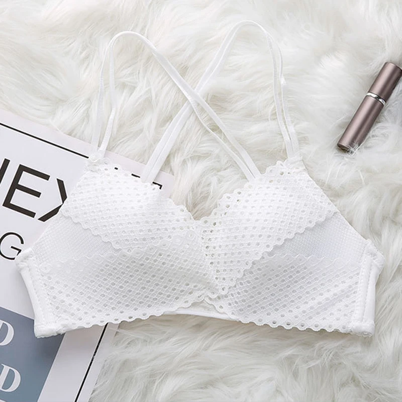 Женский бесшовный бюстгальтер CHRLEISURE милый кружевной без косточек с чашками пуш