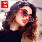 LeonLion 2021 винтажные женские солнцезащитные очки кошачий глаз Роскошные Брендовые очки женскиемужские ретро маленькие очки кошачий глаз Oculos Feminino