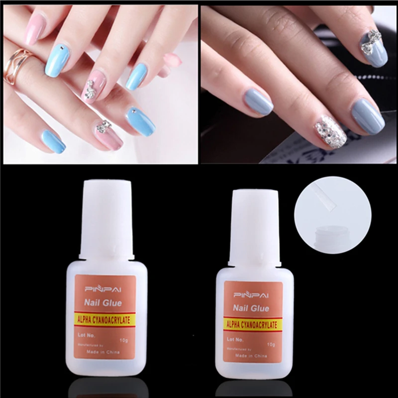 10 г ложный клей для нейл-арта быстро сохнет французских накладных ногтей