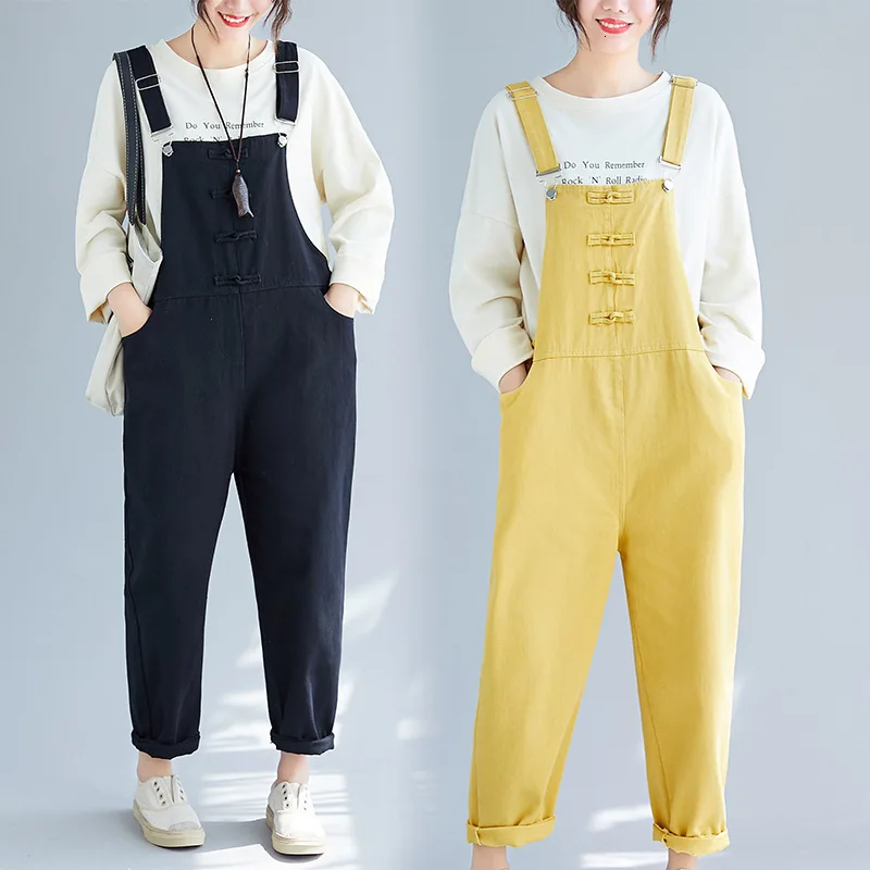 Желтый зеленый черный джинсовый комбинезон большого размера корейский Стиль