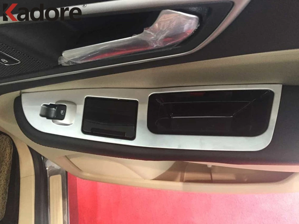 Для Ford Edge 2015 2016 2017 ABS матовая Автомобильная Внутренняя дверь подлокотник панель