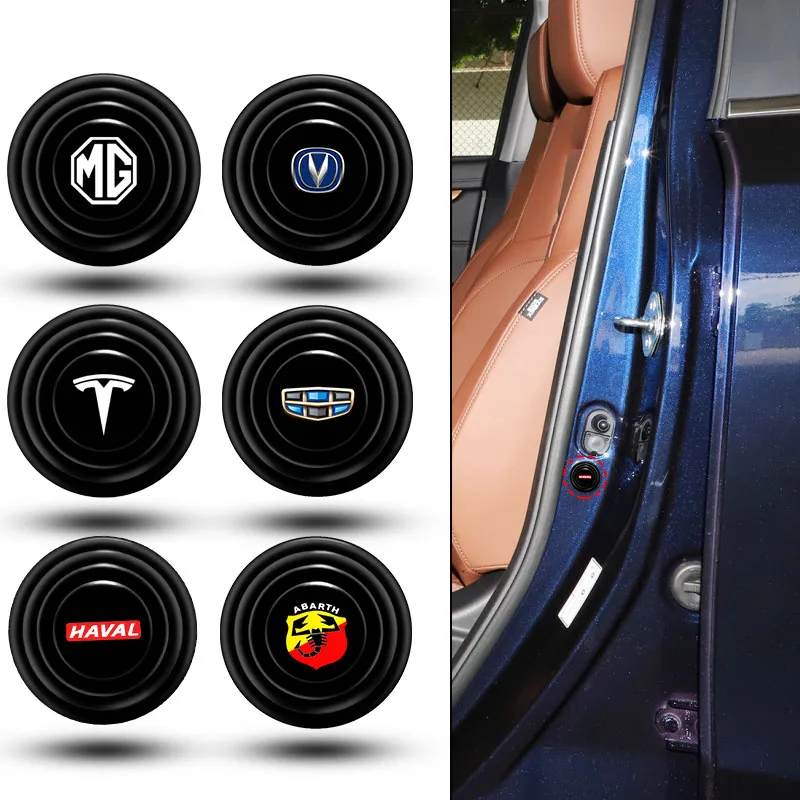 

4pcs Car Door Universal Shock-absorbing Gasket Sticker for Skoda Octavia Mk3 Kamiq Scala Kodiaq Superb 2021 Logo Car Accessories