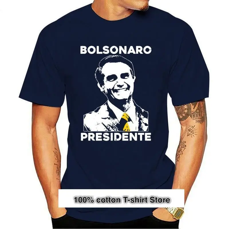 

New Crazy Jair Bolsonaro Presidente 2018 Brasil Tshirt Men Natural Men And Women T Shirts O Neck Gents