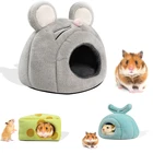 Клетки для домашних животных, мини-гнездо для домашних животных, ежик, белка, зеленая свинка, теплый зимний спальный мешок, маленькая мышь в форме хвоста, жилеты для домашних животных