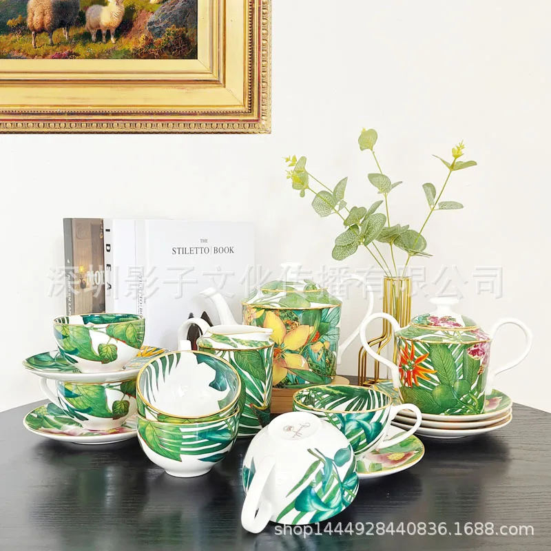 

Tea Set Coffee Set Household Living Room European Tea Cup Coffee Cup Kettle Set