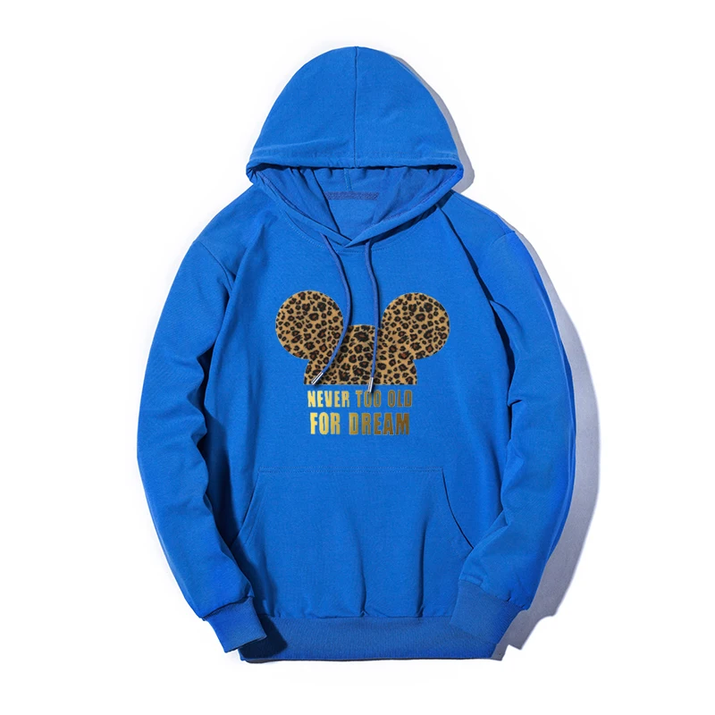 Blue4 Women Sweatshirt Cotton Hoodies Autumn Winter Minnie Cartoon Hoodie Print Pullover Long Sleeve Plus Size 5XL White - Цвет: Blue4
