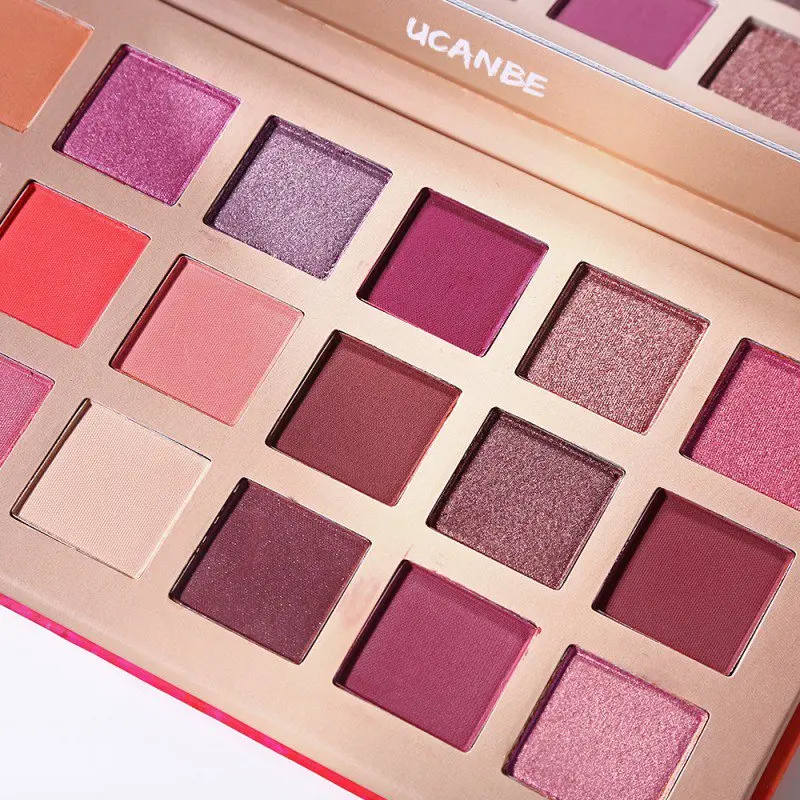 18 Color Matte Sparkle Eye Shadow Nude Eyeshadow Metallic Pigment Glow Golden Rose Shimmer Powder Bronzer Palette Cosmetics: |
