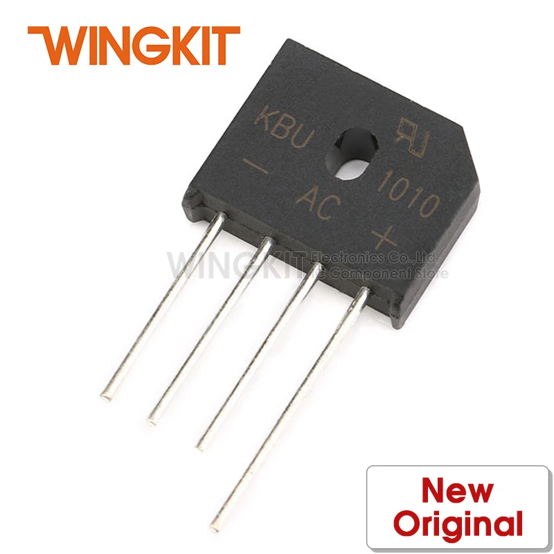 5 шт. KBU1010 KBU101 KBU10 KBU1 1010 КБУ 4-контактный однофазный силиконовый мостик выпрямитель