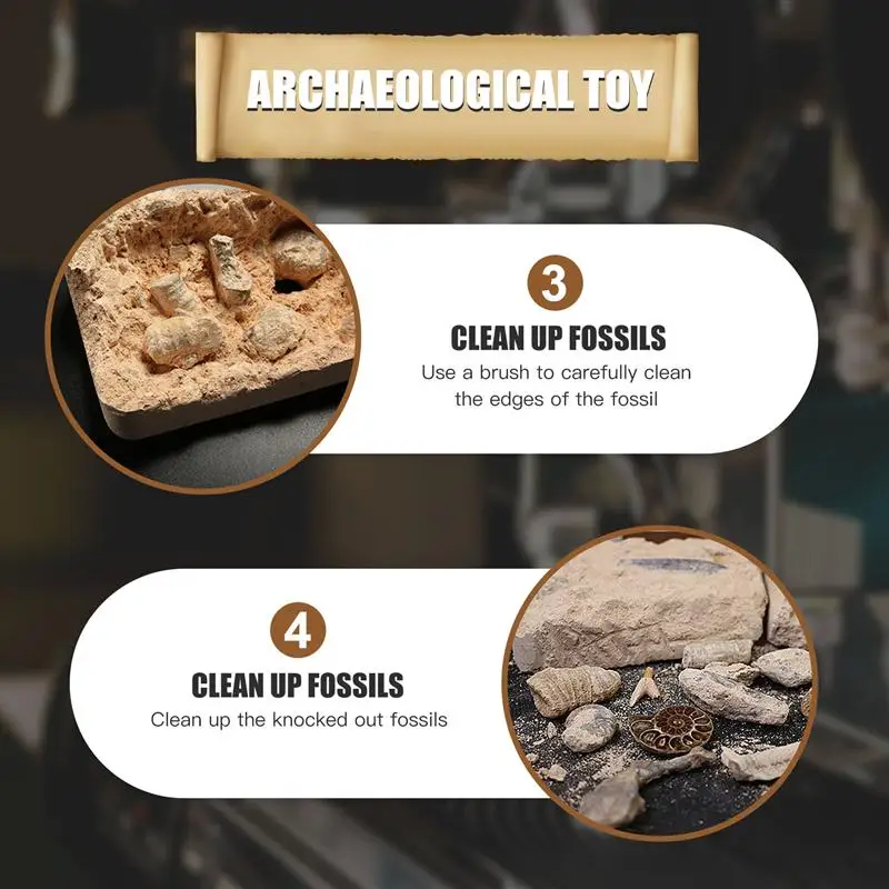 

8pcs Excavating Archaeological Treasures Toy Kid Intellectual Exploration Toy