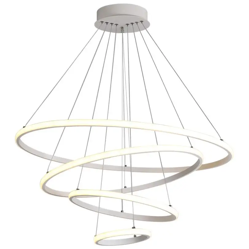 Creative Modern Home LED For Living Room Bedroom Dining White&ampBlack&ampGolden&ampCoffee Circle Frame Chandeliers AC 110V 220V | Освещение