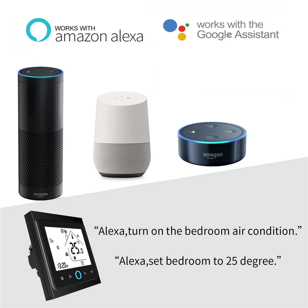 

Wifi Smart Thermostat Water Electric Floor Heating Gas Boiler Voice Control Smart Home Indoor Temperature Controller For Alexa