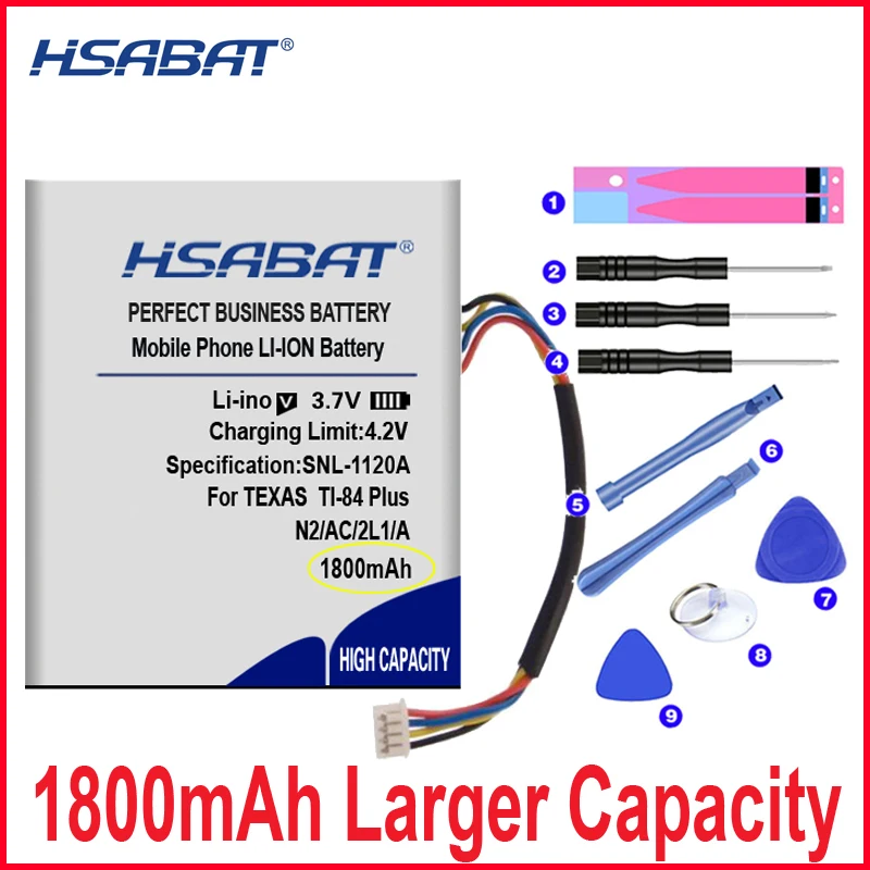Аккумулятор HSABAT 0 Cycle 1800 мАч N2/AC/2L1/A для техасских инструментов TI-84 Plus C plunc Silver Edition |